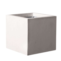 Κασπώ Πήλινο Τετράγωνο Rocky XL D-5050-8 50x50x50 Light Grey Supergreens Πηλός