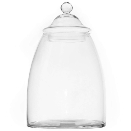 Βάζο Γυάλινο Με Καπάκι 7400-2 23x23x33,5cm Clear Supergreens Γυαλί