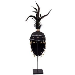 Διακοσμητικό Καπέλο 9900-5 20x20x80cm Black Supergreens Ύφασμα
