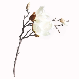 Τεχνητό Κλωνάρι Μανόλια 2380-7 50cm White Supergreens Πολυαιθυλένιο