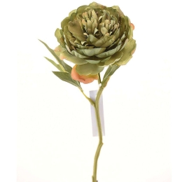 Τεχνητό Κλωνάρι Παιώνια 3280-7 34cm Green Supergreens Πολυαιθυλένιο
