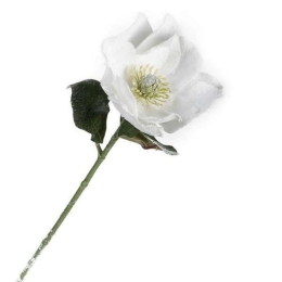 Τεχνητό Κλωνάρι Μανόλια Χιονισμένη 6220-7 75cm White Supergreens Πολυαιθυλένιο