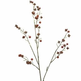 Τεχνητό Κλωνάρι Πέρλα 8970-7 85cm Red Supergreens Πολυέστερ