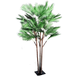Τεχνητό Δέντρο Φοίνικας Χαμαιδωρέα 6380-6 180x25cm Green Supergreens Υαλοβάμβακας