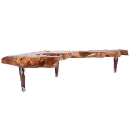 Τραπέζι Σαλονιού Teak 7800-1 250x50x45cm Brown Supergreens
