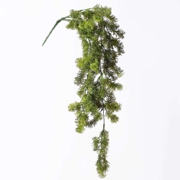 Τεχνητή Κρεμαστή Φτέρη 3361-7 15x73cm Dark Green Supergreens Πολυαιθυλένιο