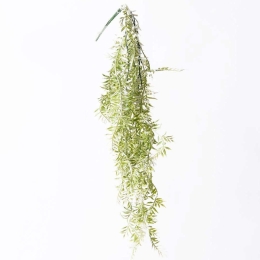 Τεχνητή Κρεμαστή Φτέρη 5361-7 15x77cm Green-White Supergreens Πολυαιθυλένιο