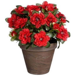 Τεχνητό Φυτό Αζαλέα 4290-6 26x26x31cm Red Supergreens Πολυέστερ