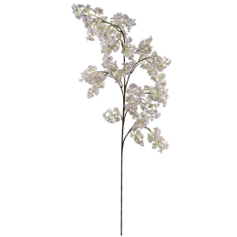 Τεχνητό Λουλούδι Λαγκεστρέμια Indica 5251-7 150cm White Supergreens Πολυαιθυλένιο,Ύφασμα