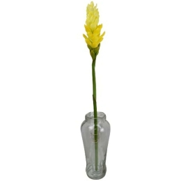 Τεχνητό Λουλούδι Τζίντζερ 4961-7 86cm Yellow Supergreens Πολυαιθυλένιο,Ύφασμα