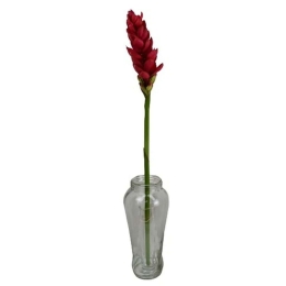 Τεχνητό Λουλούδι Τζίντζερ 2961-7 86cm Red Supergreens Πολυαιθυλένιο,Ύφασμα