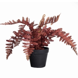 Τεχνητό Φυτό Φτέρη 1811-6 42cm Red Supergreens Πολυαιθυλένιο,Ύφασμα