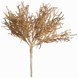 Τεχνητό Μπουκέτο Λεβαντίνη 8691-7 31cm Brown Supergreens Πολυαιθυλένιο,Ύφασμα