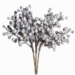 Τεχνητό Μπουκέτο Σαμπούκος 4691-7 28cm Blue Supergreens Πολυαιθυλένιο,Ύφασμα