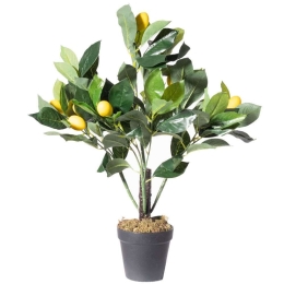 Τεχνητό Φυτό Λεμονιά 9870-6 50cm Green-Yellow Supergreens Πολυαιθυλένιο,Ύφασμα