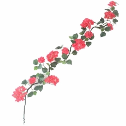 Τεχνητή Γιρλάντα Τριαντάφυλλο Garden 5881-7 240cm Red Supergreens Ύφασμα,Πλαστικό
