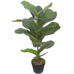 Τεχνητό Φυτό Φίκος Λυράτα 0101-6 90cm Green Supergreens Πολυαιθυλένιο,Ύφασμα