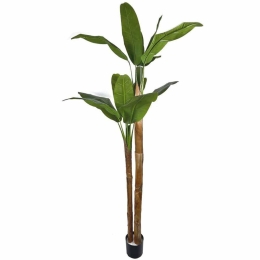 Τεχνητό Δέντρο Μπανανιά Musa Arbor 4411-6 200cm Green-Brown Supergreens Πλαστικό, Ύφασμα