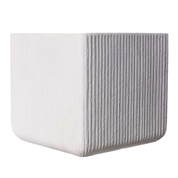 Κασπώ Πήλινο Stripe A-5170-8 23x23x22cm White Supergreens Πηλός
