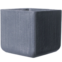 Κασπώ Πήλινο Stripe C-4170-8 37x37x32cm Dark Grey Supergreens Πηλός