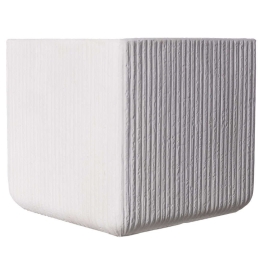 Κασπώ Πήλινο Stripe C-5170-8 37x37x32cm White Supergreens Πηλός
