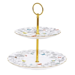 Ορντεβιέρα 2 Θέσεων Fleurs Papillons 1284FLEP Φ16/21cm Multi Easy Life Porcelain