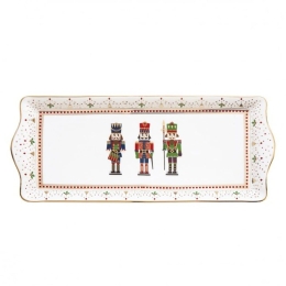 Πιατέλα Πορσελάνινη Nutcracker 1109ΝUΤC Ορθογώνια 35Χ15cm Multi Easy Life