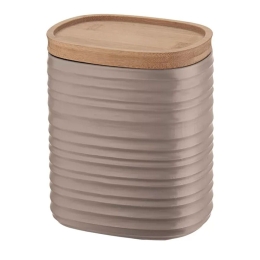 Βάζο Αποθήκευσης Tierra Με Καπάκι 1000ml Brown Guzzini Πλαστικό,Bamboo