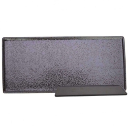 Πιατέλα Σερβιρίσματος Black 22x10x0,6cm Black Gusta Κεραμικό