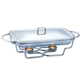 Πυρίμαχο Σκεύος Με Βάση Ρεσώ Ring 723006 50,5x25x16,5cm Clear-Inox Marva Γυαλί