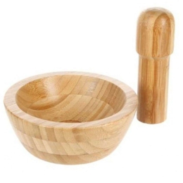 Γουδί Με Γουδοχέρι (Σετ 2Τμχ) 120059 13,5x5cm Natural Marva Bamboo