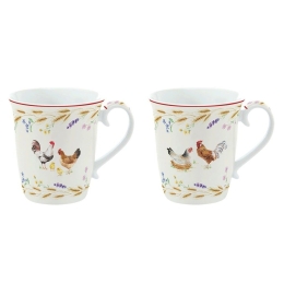 Κούπα Country Life (Σετ 2Τμχ) 1172CLIF 275ml Multi Easy Life Πορσελάνη
