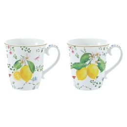 Κούπα Fleurs Citrons (Σετ 2Τμχ) 1172FCIT 275ml Multi Easy Life Πορσελάνη
