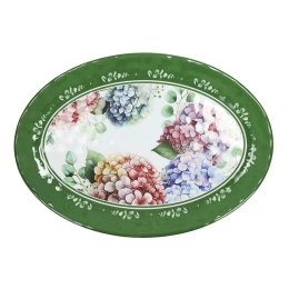 Πιατέλα Σερβιρίσματος Οβάλ Flora 51196 35,5x25cm Multi Brandani Μελαμίνη
