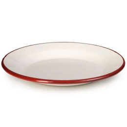 Πιάτο Ρηχό Bordeaux 908126 Φ26cm White-Bordeaux Ibili Εμαγιέ
