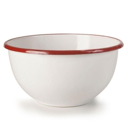 Μπωλ Δημητριακών Bordeaux 908312 Φ12x7cm White-Bordeaux Ibili Εμαγιέ