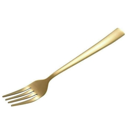 Πιρούνι Φαγητού Porto 03329 19,7cm Gold Dinox Ανοξείδωτο Ατσάλι