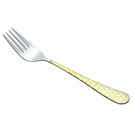 Πιρούνι Φαγητού A-181 01881 20cm Silver-Gold Dinox Ανοξείδωτο Ατσάλι