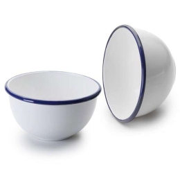 Μπωλ Εμαγιέ Blanca 904220 20cm White-Blue Ibili Εμαγιέ