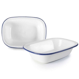 Πιατέλα Βαθιά Εμαγιέ Blanca 905017 17cm White-Blue Ibili Εμαγιέ