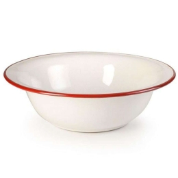 Σαλατιέρα Εμαγιέ Bordeaux 910132 32cm White-Bordo Ibili Large Εμαγιέ