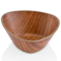 Μπωλ Σερβιρίσματος Triangle 10116 24x24x10,5cm Brown Evelin Πολυστερίνη