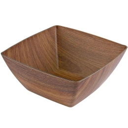 Μπωλ Σερβιρίσματος Square 10155 10x10x3,5cm Brown Evelin Πολυστερίνη