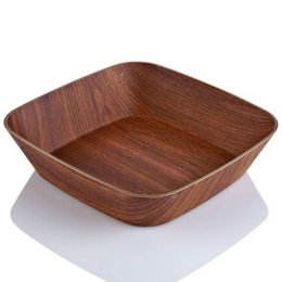 Μπωλ Σερβιρίσματος Τετράγωνο 10229 19,5x19,5x5,5cm Brown Evelin Πολυστερίνη