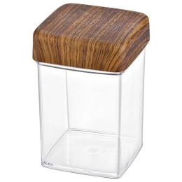 Βάζο Αποθήκευσης 10818 1000ml Clear-Brown Evelin Πολυστερίνη