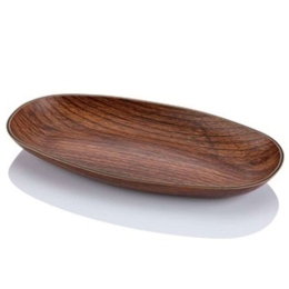 Πιατέλα Οβάλ 10204 19x10x2cm Brown Evelin Πολυστερίνη
