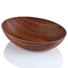 Σαλατιέρα Οβάλ 10227 40x26,5x9cm Brown Evelin Large Πολυστερίνη