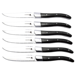 Μαχαίρια Steak BH-2469 (Σετ 6τμχ) Inox-Black Berlinger Haus Ατσάλι,Ξύλο