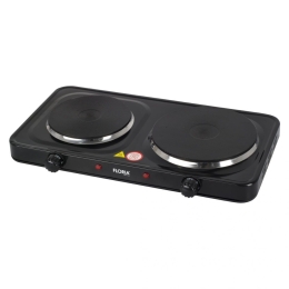 Εστία Ηλεκτρική ZLN2844-BLK Διπλή 2500W 47x8x26,50cm Black Zilan Μέταλλο