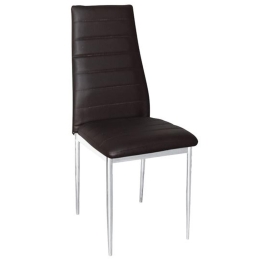 Καρέκλα Jetta ΕΜ966Χ,56 Brown 40x50x95 cm Σετ 6τμχ Μέταλλο,PVC